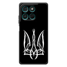 Чехол с украинским гербом на Motorola Moto G57 Power (Герб на черном)