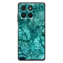 Мраморный чехол на Motorola Moto G57 Power (VPrint) (Зеленый мрамор)