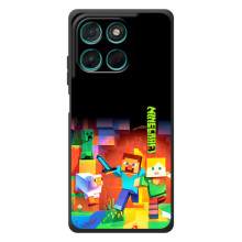Чехлы для Motorola Moto G57 Power (Персонажи Майн Крафт) (Герой Майнкрафт)