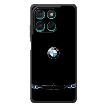 Силиконовый бампер с картинкой машины на Motorola Moto G57 Power (Черный BMW)