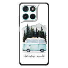 Силиконовый бампер с картинкой машины на Motorola Moto G57 Power (Домик на колесах)