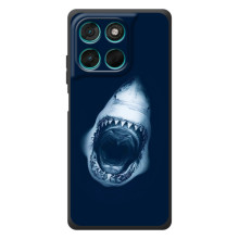 Силиконовый бампер с картинкой животных для Motorola Moto G57 Power – Пасть Акулы