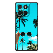 Силиконовый чехол с КАРТИНКАМИ лето для Motorola Moto G57 Power (AlphaPrint) – Взгляд лето