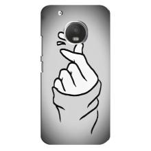 Чохол з принтом для Motorola MOTO G5s (AlphaPrint - Знак сердечка)