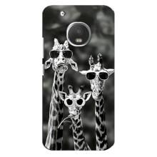 Силіконовий чохол з КАРТИНКАМИ літо для Motorola MOTO G5s (AlphaPrint) – Жирафи в окулярах