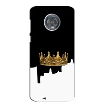 Чехол (Корона на чёрном фоне) для Мото Джи 6 Плюс – Золотая корона