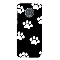 Бампер для Motorola Moto G6 Plus с картинкой "Песики" – Следы собак