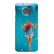 Чехол Стильные девушки на Motorola Moto G6 Plus (Девушка на качели)