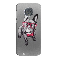 Чехол (ТПУ) Милые собачки для Motorola Moto G6 Plus (Бульдог в очках)