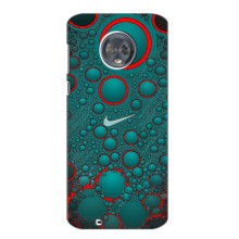 Силиконовый Чехол на Motorola MOTO G6 Plus с картинкой Nike (Найк зеленый)