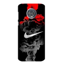 Силиконовый Чехол на Motorola MOTO G6 Plus с картинкой Nike (Nike дым)