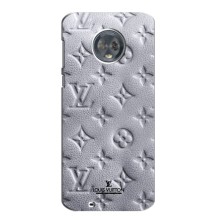Текстурный Чехол Louis Vuitton для Мото Джи 6 Плюс (Белый ЛВ)