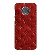 Текстурный Чехол Louis Vuitton для Мото Джи 6 Плюс – Красный ЛВ