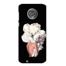 Чехлы (ART) Цветы на Motorola MOTO G6 (VPrint) (Білі квіти)