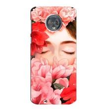 Чехлы (ART) Цветы на Motorola MOTO G6 (VPrint) (Очі в квітах)