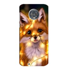 Чехлы с картинкой Лисички для Motorola MOTO G6 (VPrint) (Лисичка в гирляндах)