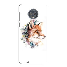 Чехлы с картинкой Лисички для Motorola MOTO G6 (VPrint) (Лисичка в цветочках)