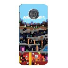 Чохол Майнкрафт на Motorola MOTO G6 (AlphaPrint) Minecraft (фон Minecraft)