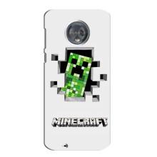 Чохол Майнкрафт на Motorola MOTO G6 (AlphaPrint) Minecraft (кріпер Майнкрафт)