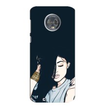 Чехол с печатью для Motorola MOTO G6 - (Мода) (AlphaPrint) (Красивая девочка)