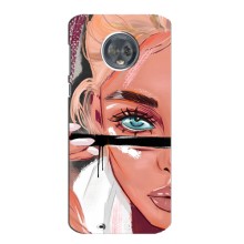 Чехол с печатью для Motorola MOTO G6 - (Мода) (AlphaPrint) (Макияж)