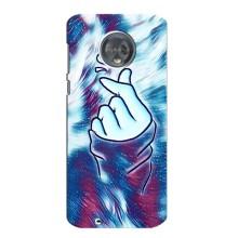 Чехол с принтом для Motorola MOTO G6 (AlphaPrint - Знак сердечка)