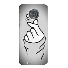 Чехол с принтом для Motorola MOTO G6 (AlphaPrint - Знак сердечка)