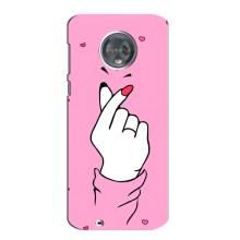 Чехол с принтом для Motorola MOTO G6 (AlphaPrint - Знак сердечка)