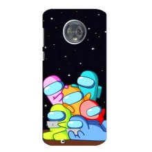 Чехол Амонг Ас для Motorola MOTO G6 (AlphaPrint) (Скины в космосе)