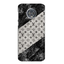 Чехол Стиль Louis Vuitton на Motorola Moto G6 (LV на белом)
