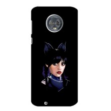 Чехлы Венсдей на Motorola MOTO G6 Уэнсдей (AlphaPrint) (серьезная Уэнздей)