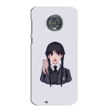 Чехлы Венсдей на Motorola MOTO G6 Уэнсдей (AlphaPrint) (Уэнздей и Вещь)