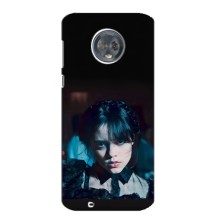 Чехлы Венсдей на Motorola MOTO G6 Уэнсдей (AlphaPrint) (взгляд Уэнздей)
