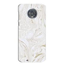 Мраморный чехол на Motorola MOTO G6 (VPrint) (Белый мрамор)
