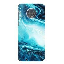 Мраморный чехол на Motorola MOTO G6 (VPrint) (Голубой мрамор)