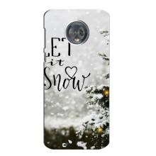 Новорічні, Святкові Чохли для Motorola MOTO G6 - 2024 год (Let it snow)