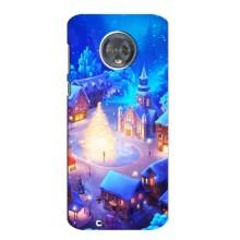 Рождественские Чехлы для Motorola MOTO G6 (VPrint) (Рождественский город)