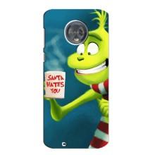 Рождественские Чехлы для Motorola MOTO G6 (VPrint) (Зеленый Гринч)