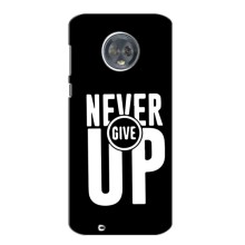 Силиконовый Чехол на Motorola MOTO G6 с картинкой Nike – Never Give UP