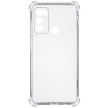 TPU чохол GETMAN Ease logo посилені кути Full Camera для Motorola Moto G60 – Прозорий