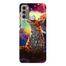 Чехлы с картинкой Лисички для Motorola MOTO G60 (VPrint) (Лисица в космосе)