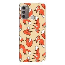 Чехлы с картинкой Лисички для Motorola MOTO G60 (VPrint) (Лисички)