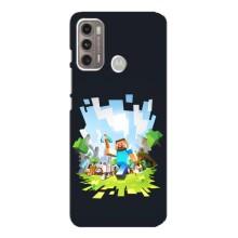 Чехол Майнкрафт на Motorola MOTO G60 (AlphaPrint) Minecraft (персонажи Minecraft)