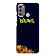 Чехол с мультфильмом Шрек на Motorola MOTO G60 – Шрек лого