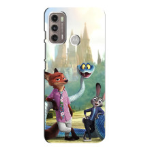 Чехол Зоотрополіс на Motorola MOTO G60 – Ник Джуди и змея