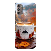 Чехол с уникальным дизайном «Осень с кофе» для Motorola MOTO G60 – Кофе на природе