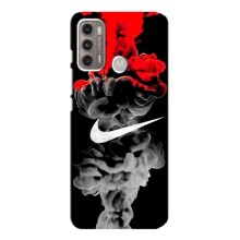 Силиконовый Чехол на Motorola MOTO G60 с картинкой Nike (Nike дым)