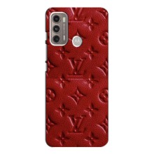 Текстурный Чехол Louis Vuitton для Моторола Мото джи 60 (Красный ЛВ)