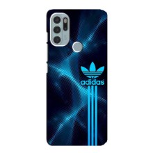 Чехлы Адидас для Motorola MOTO G60s (AlphaPrint) (Синий Адидас)