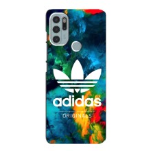 Чехлы Адидас для Motorola MOTO G60s (AlphaPrint) (Яркий Адидас)